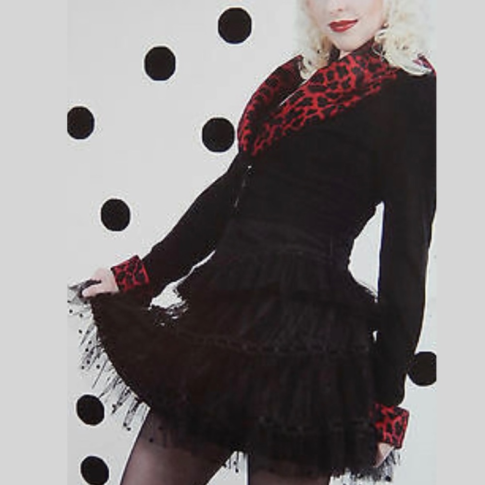 RARE Red Leopard Pin-Up Cardigan from Lip Service
